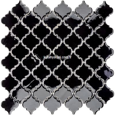 103-Porselen Şekilli Karo 5X5 siyah   34x33 m2 10 adet